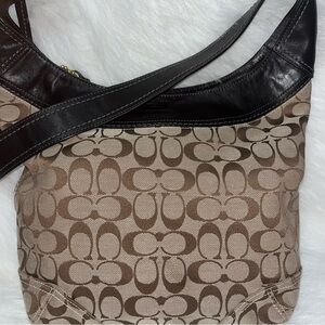 Coach Brown and Black Y2K bleecker crossbody bag